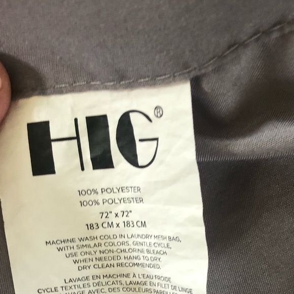 HIG Gray Cascading Ruffle Shower Curtain 72X72 100% Polyester Boho Theme Bath - Picture 4 of 5